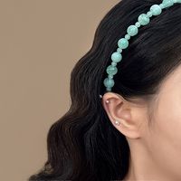 Women's Classical Solid Color Beaded Hair Band main image 5