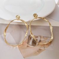Wholesale Jewelry Punk Streetwear Commute Oval Alloy Gold Plated Silver Plated Plating Drop Earrings main image 4