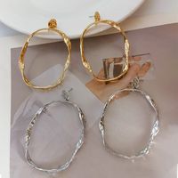 Wholesale Jewelry Punk Streetwear Commute Oval Alloy Gold Plated Silver Plated Plating Drop Earrings main image 1