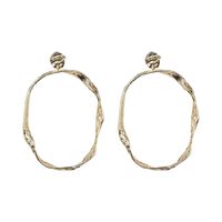 Wholesale Jewelry Punk Streetwear Commute Oval Alloy Gold Plated Silver Plated Plating Drop Earrings sku image 1
