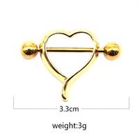 Casual Heart Shape Copper Rose Gold Plated White Gold Plated Gold Plated Nipple Ring In Bulk main image 4