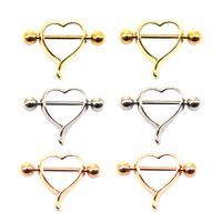 Casual Heart Shape Copper Rose Gold Plated White Gold Plated Gold Plated Nipple Ring In Bulk main image 7