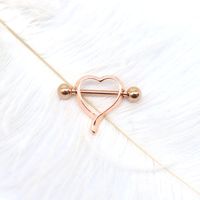 Casual Heart Shape Copper Rose Gold Plated White Gold Plated Gold Plated Nipple Ring In Bulk main image 3
