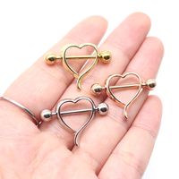 Casual Heart Shape Copper Rose Gold Plated White Gold Plated Gold Plated Nipple Ring In Bulk main image 2