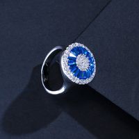 Simple Style Star Copper Plating Inlay Zircon White Gold Plated Rhodium Plated Rings main image 4