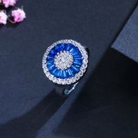 Simple Style Star Copper Plating Inlay Zircon White Gold Plated Rhodium Plated Rings main image 6