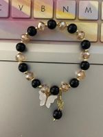 Wholesale Jewelry Sweet Butterfly Artificial Crystal Beaded Bracelets sku image 4