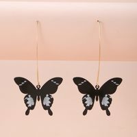 1 Pair Sexy Butterfly Printing Plating Iron Ear Hook main image 1