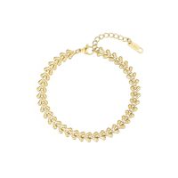 Wholesale Casual Solid Color Stainless Steel Plating White Gold Plated Gold Plated Bracelets Necklace sku image 1