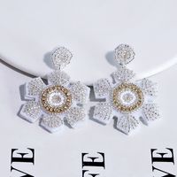 Wholesale Jewelry Ig Style Snowflake Arylic Plastic Fabric Beaded Drop Earrings main image 6