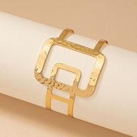 Retro Simple Style Solid Color Alloy Plating Gold Plated Women's Bangle main image 7