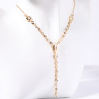 Wholesale Casual Simple Style Commute Geometric Copper Plating Inlay Artificial Crystal Pendant Necklace sku image 8