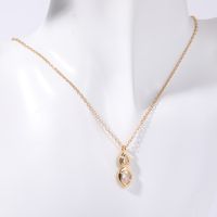 Wholesale Casual Simple Style Commute Geometric Copper Plating Inlay Artificial Crystal Pendant Necklace sku image 2