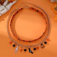 Exaggerated Funny Halloween Pattern Alloy Halloween Women's Layered Necklaces main image 4