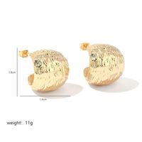 1 Pair Ig Style C Shape Plating Copper 18k Gold Plated Earrings sku image 3