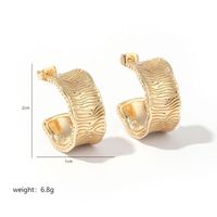 1 Pair Ig Style C Shape Plating Copper 18k Gold Plated Earrings sku image 4