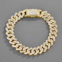 Hip-hop Vintage Style Simple Style Solid Color Alloy Plating Inlay Zircon Gold Plated Silver Plated Men's Bracelets Necklace main image 5