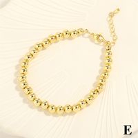 Hip-hop Vintage Style Round Copper Beaded Plating 18k Gold Plated Bracelets main image 7