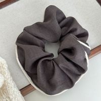 Simple Style Color Block Cloth Pleated Hair Band Hair Tie sku image 1