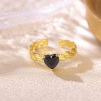 Glam Luxurious Stainless Steel Plating Inlay Zircon 18k Gold Plated Open Rings main image 7