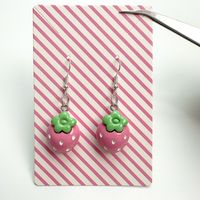Wholesale Jewelry Cute Sweet Strawberry Plastic Resin Ear Hook sku image 2