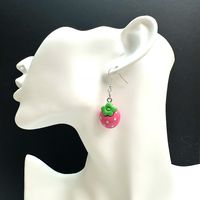 Wholesale Jewelry Cute Sweet Strawberry Plastic Resin Ear Hook main image 4