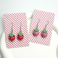 Wholesale Jewelry Cute Sweet Strawberry Plastic Resin Ear Hook main image 1