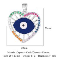 Elegant Geometric Heart Shape Flower Copper Plating Inlay Zircon Charms main image 5
