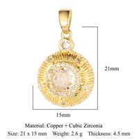 Elegant Geometric Heart Shape Flower Copper Plating Inlay Zircon Charms main image 4