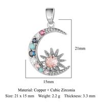 Elegant Geometric Heart Shape Flower Copper Plating Inlay Zircon Charms sku image 1