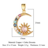Elegant Geometric Heart Shape Flower Copper Plating Inlay Zircon Charms sku image 2