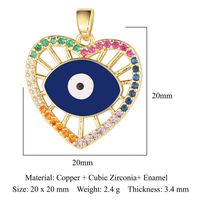 Elegant Geometric Heart Shape Flower Copper Plating Inlay Zircon Charms sku image 24