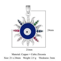 Elegant Geometric Heart Shape Flower Copper Plating Inlay Zircon Charms sku image 3