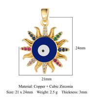 Elegant Geometric Heart Shape Flower Copper Plating Inlay Zircon Charms sku image 4