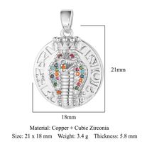 Elegant Geometric Heart Shape Flower Copper Plating Inlay Zircon Charms sku image 13