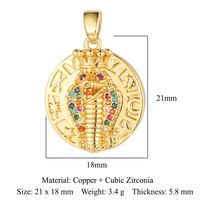 Elegant Geometric Heart Shape Flower Copper Plating Inlay Zircon Charms sku image 14