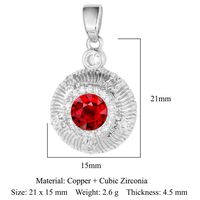 Elegant Geometric Heart Shape Flower Copper Plating Inlay Zircon Charms sku image 8