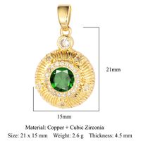 Elegant Geometric Heart Shape Flower Copper Plating Inlay Zircon Charms sku image 12