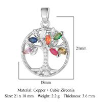 Elegant Geometric Heart Shape Flower Copper Plating Inlay Zircon Charms sku image 15