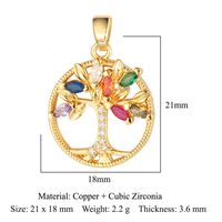 Elegant Geometric Heart Shape Flower Copper Plating Inlay Zircon Charms sku image 16