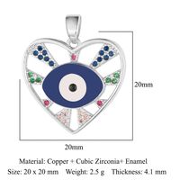 Elegant Geometric Heart Shape Flower Copper Plating Inlay Zircon Charms sku image 19