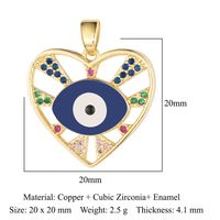 Elegant Geometric Heart Shape Flower Copper Plating Inlay Zircon Charms sku image 20