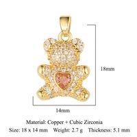 Elegant Geometric Heart Shape Flower Copper Plating Inlay Zircon Charms sku image 18