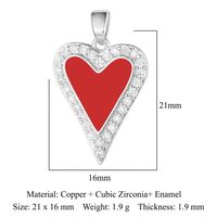 Elegant Geometric Heart Shape Flower Copper Plating Inlay Zircon Charms sku image 5
