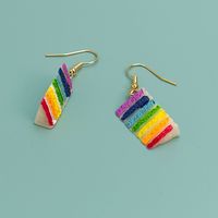 Wholesale Jewelry Princess Cute Rainbow Cake Plastic Resin Ear Hook main image 5