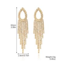 1 Pair Fashion Geometric Zircon Tassel Women's Drop Earrings sku image 2