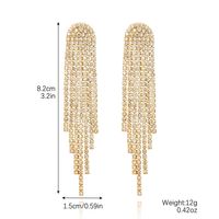 1 Pair Fashion Geometric Zircon Tassel Women's Drop Earrings sku image 1