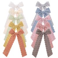 Cute Sweet Flower Bow Knot Cloth Lace Hair Clip main image 1