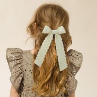 Cute Sweet Flower Bow Knot Cloth Lace Hair Clip main image 3