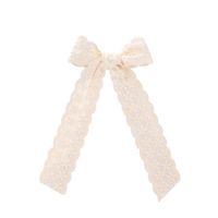 Cute Sweet Flower Bow Knot Cloth Lace Hair Clip sku image 4